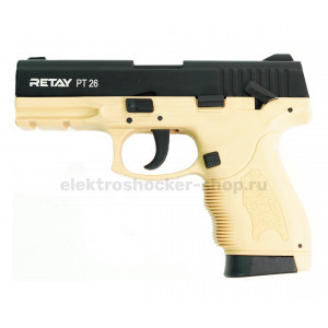 СХП Охолощенный пистолет Retay PT26 Full-auto Taurus, кал. 9 мм, желтый