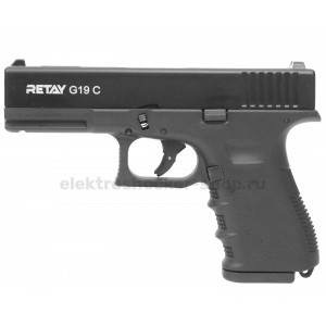 СХП Охолощенный пистолет Retay G19C Glock, кал. 9 мм