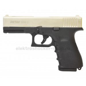 СХП Охолощенный пистолет Retay G19C Glock, кал. 9 мм, сатин