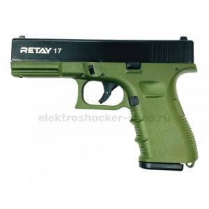 СХП Охолощенный пистолет Retay 17 Glock, кал. 9 мм, зеленый